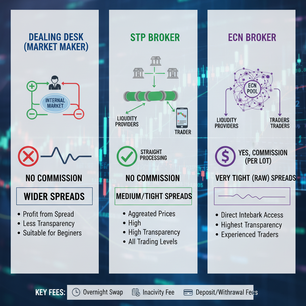 Breakdown of forex trading costs: spreads, commissions, and overnight fees