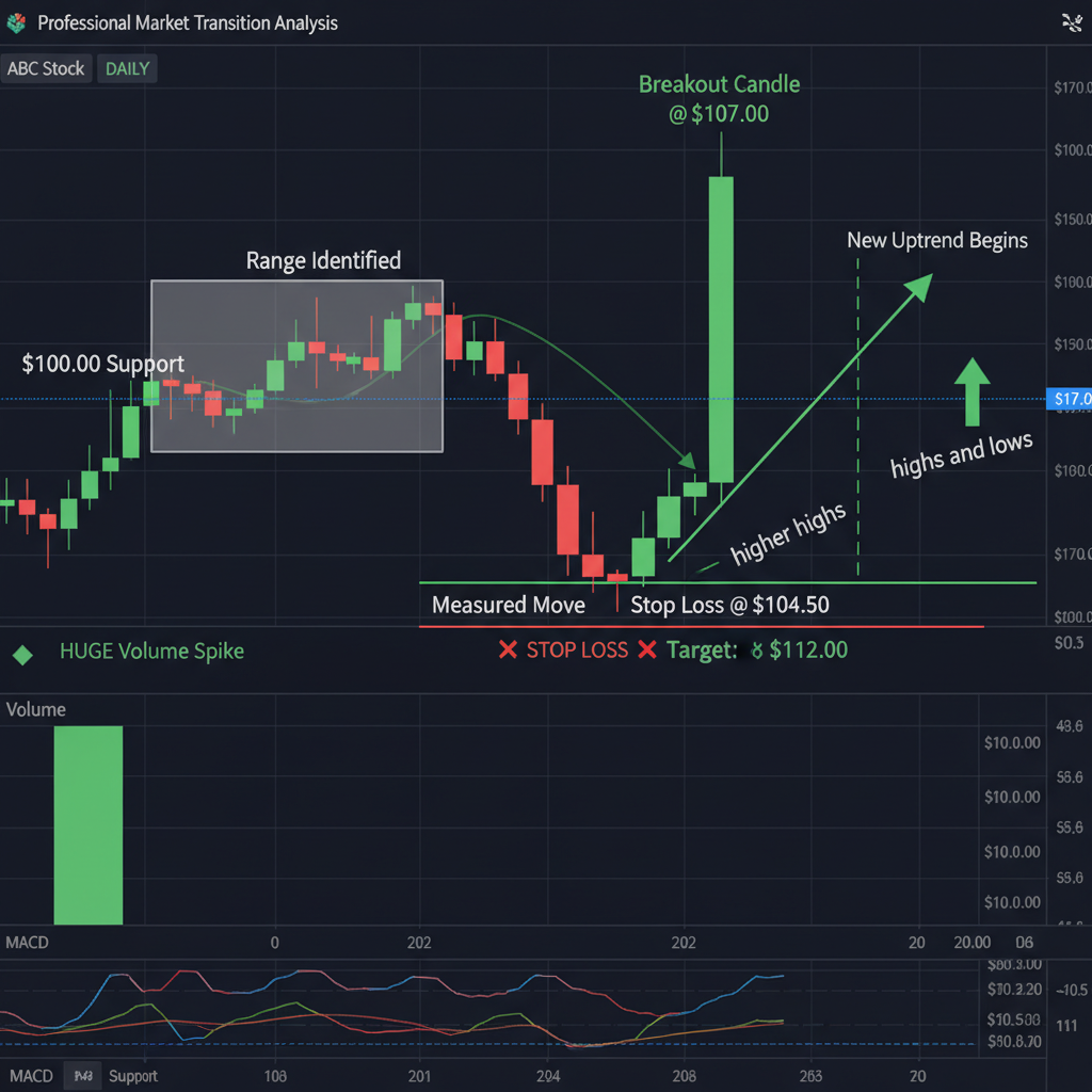 Chart showing strategy behavior under different market conditions