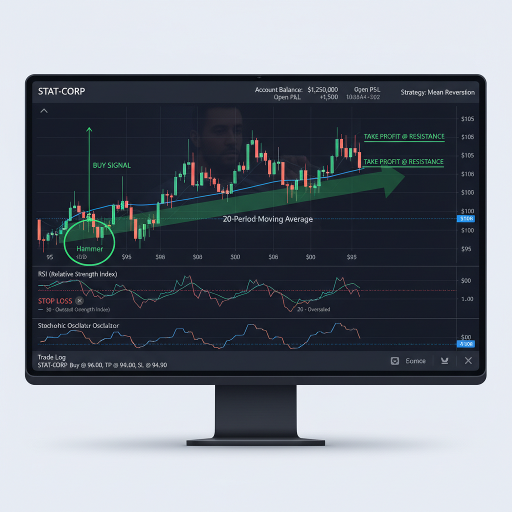 Chart showing multiple timeframe approach in the strategy