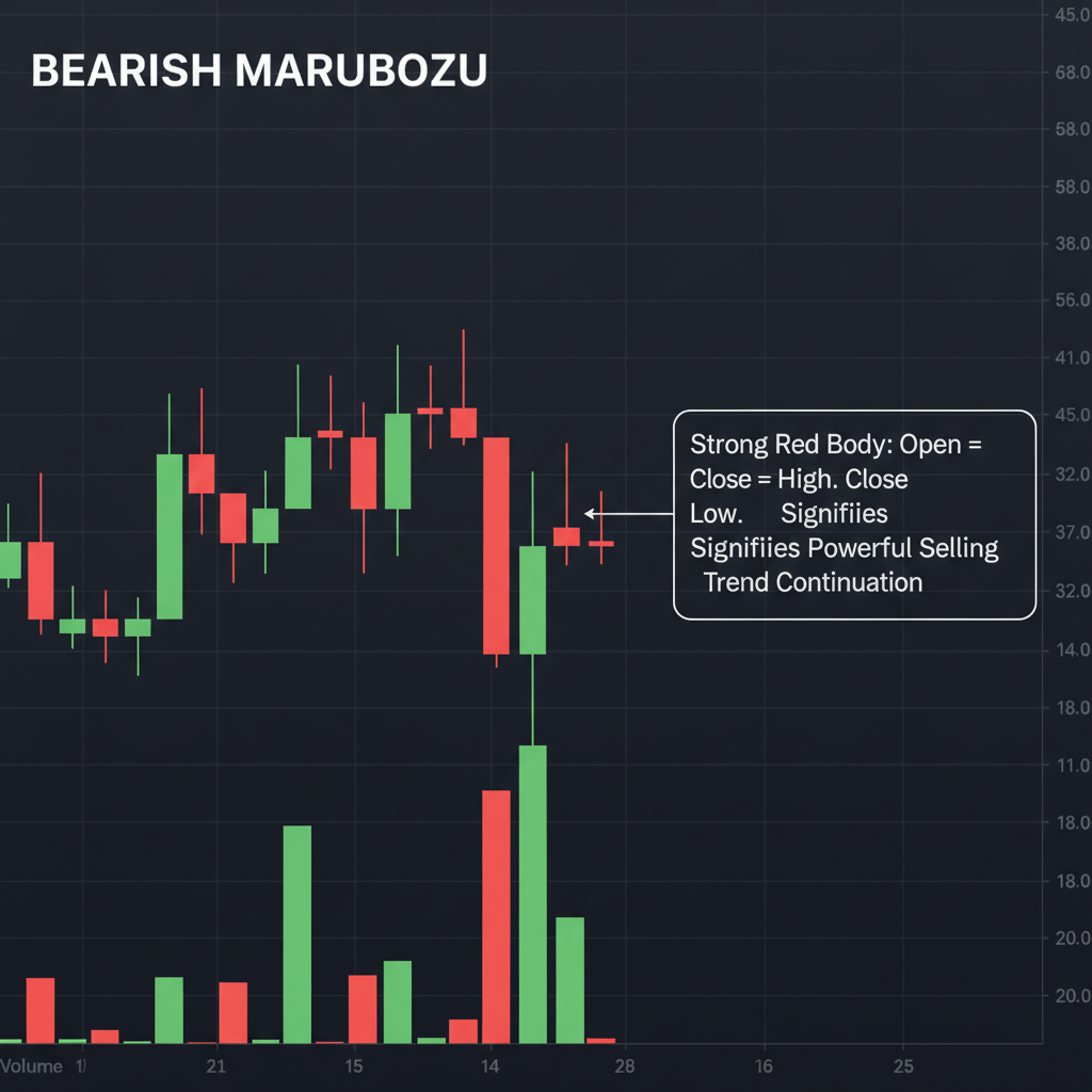 Chart showing marubozu pattern in Japanese candlesticks