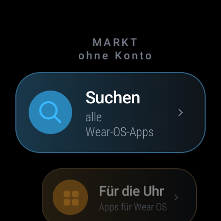 App store on the watch: home screen