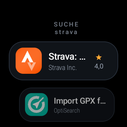App store on the watch: search