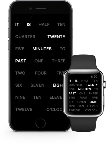 Natural Language Clock on iPhone and Apple Watch