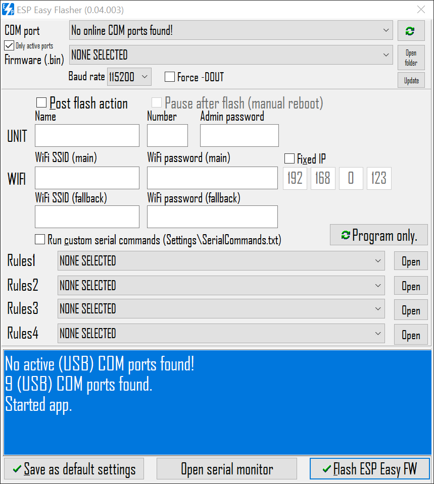 ESP Easy Flasher GUI