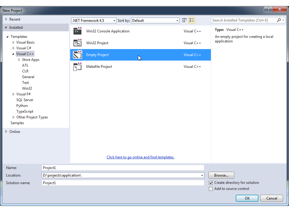 My Project: Creating an Application