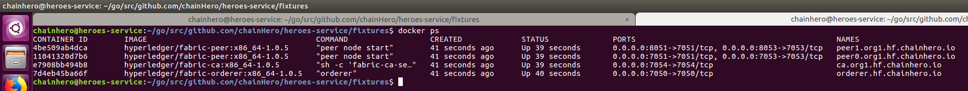 Screenshot command Docker ps