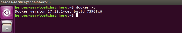Screenshot end of the Docker installation