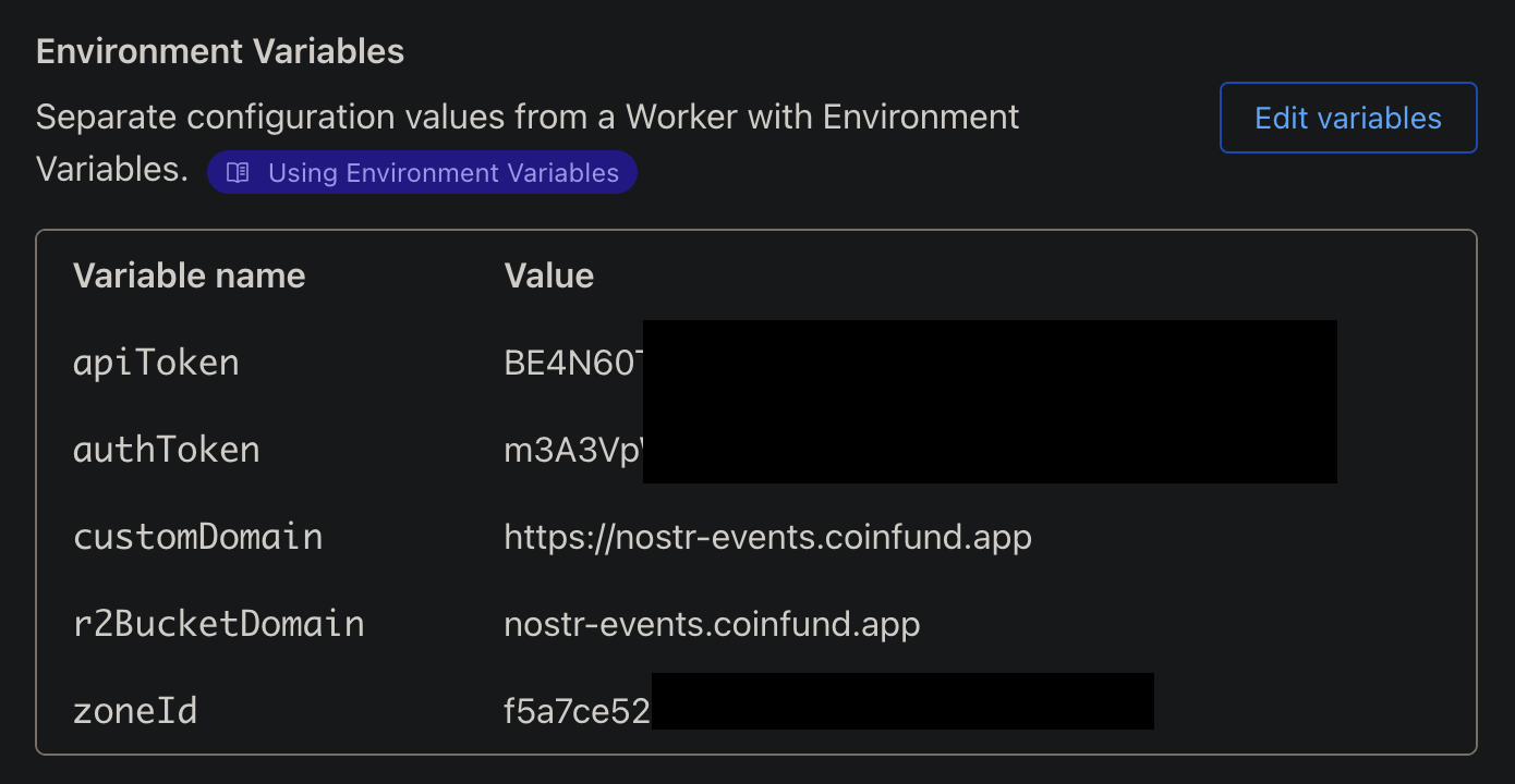 Worker Environment Variables