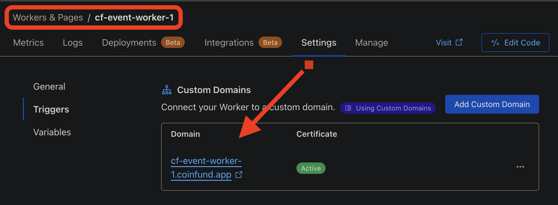 Helper Workers Custom Subdomain