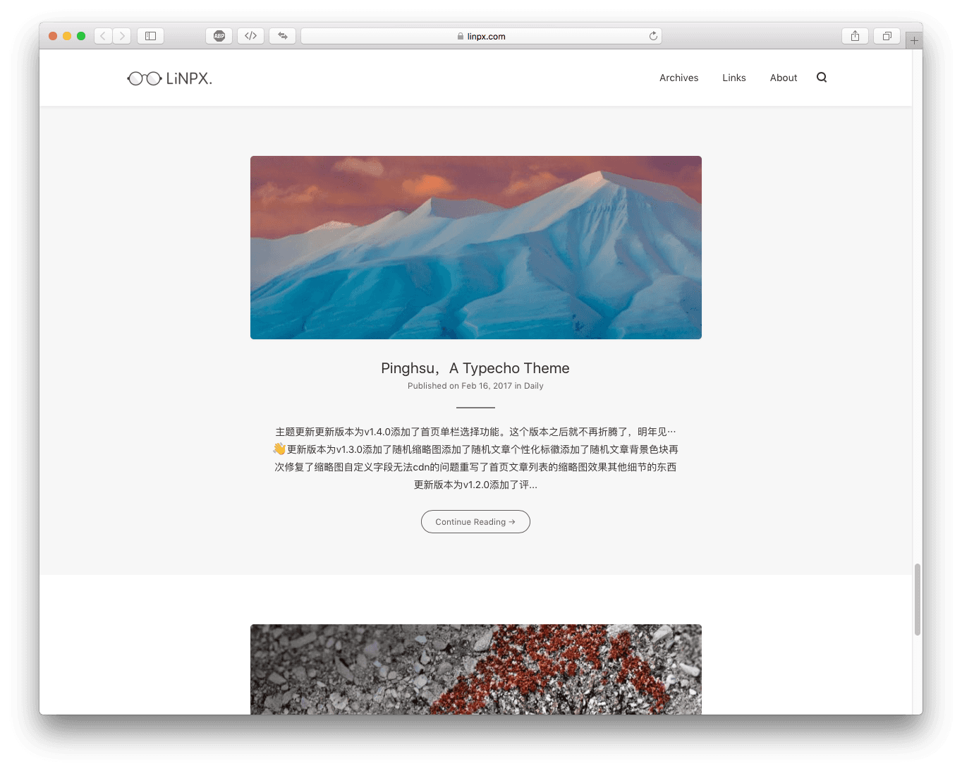 Homepage - Single Column