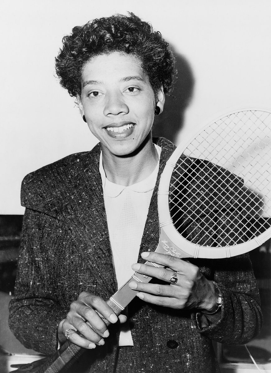 Tennis champion Althea Gibson, 1956