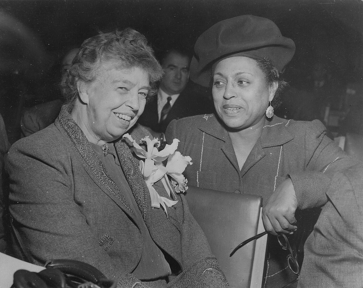 Edith Sampson with Eleanor Roosevelt at the United Nations in New York, September 21, 1950