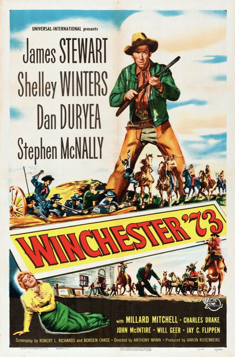 Theatrical poster for Winchester '73 (1950), artwork by Reynold Brown