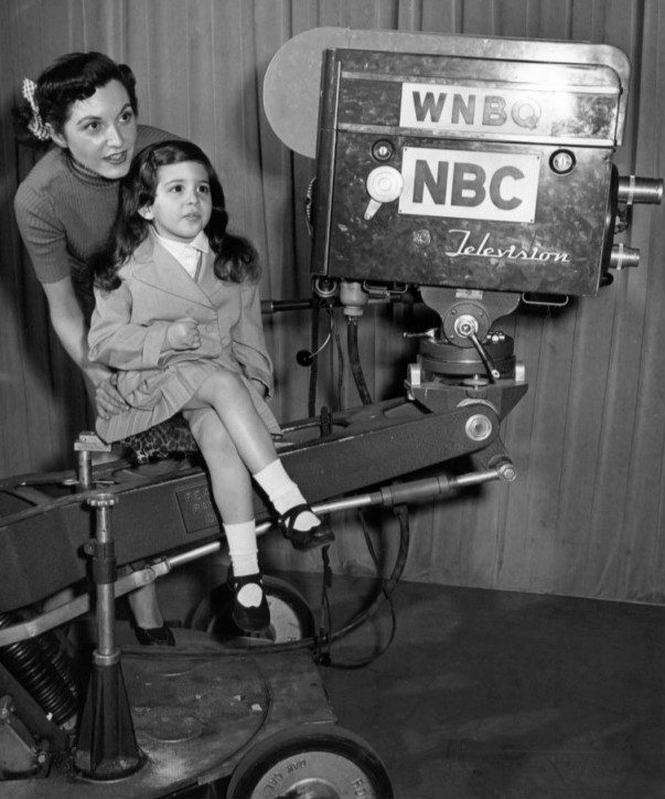 An early television studio camera at NBC's Chicago station WNBQ, 1951