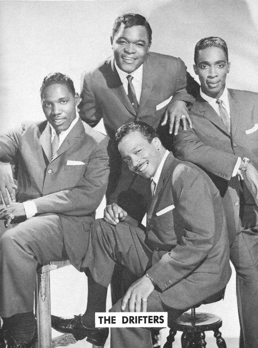 The Drifters pictured in a 1961 Murray the K Holiday Revue programme, months after the record gave them their first No. 1