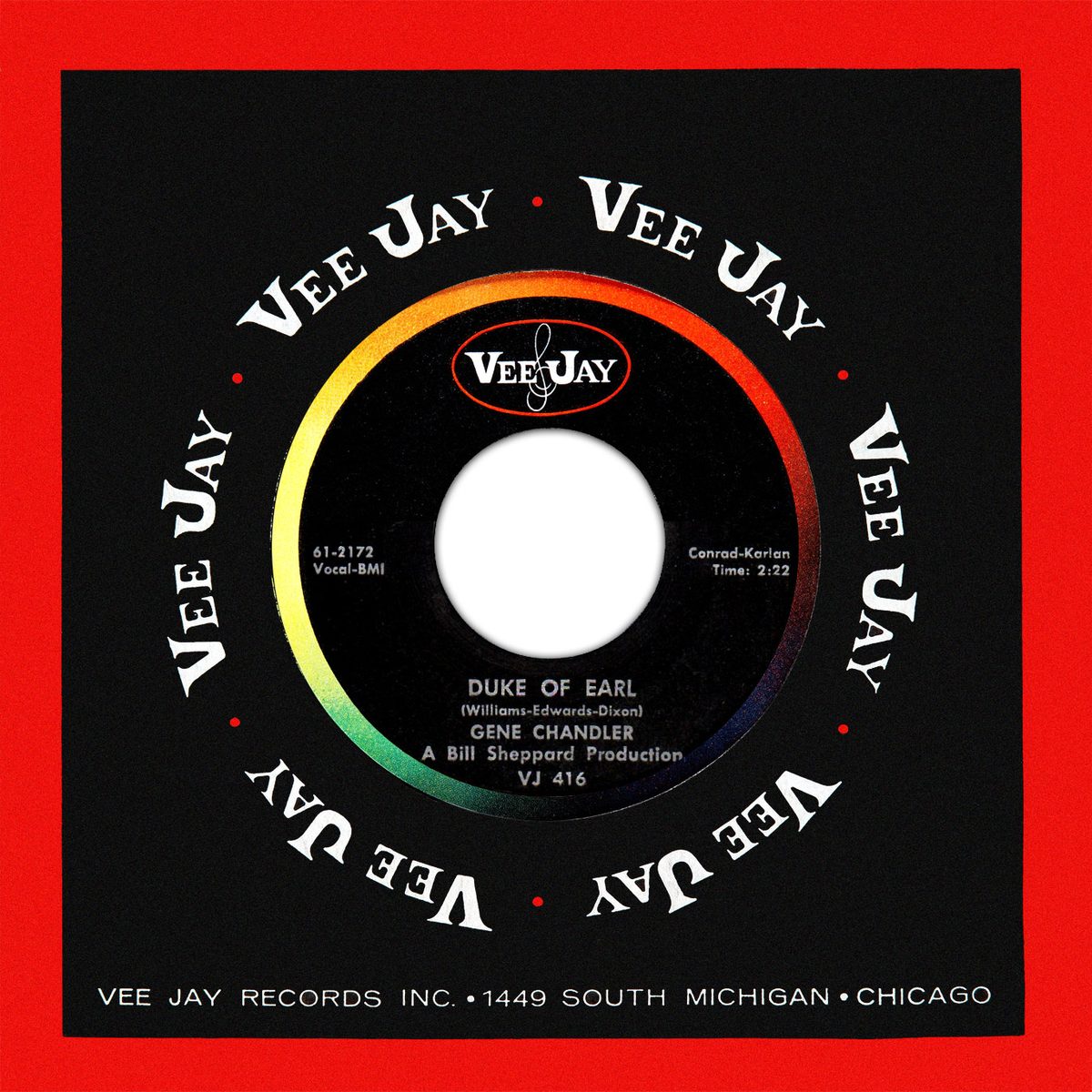The Vee-Jay Records sleeve for "Duke of Earl," released November 1961