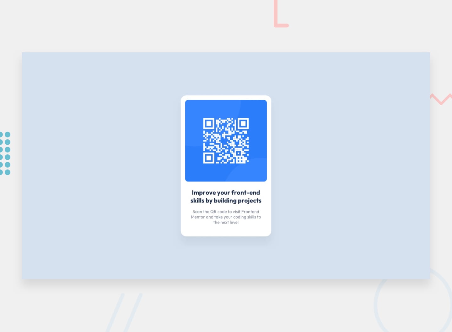 Design preview for the QR code component coding challenge