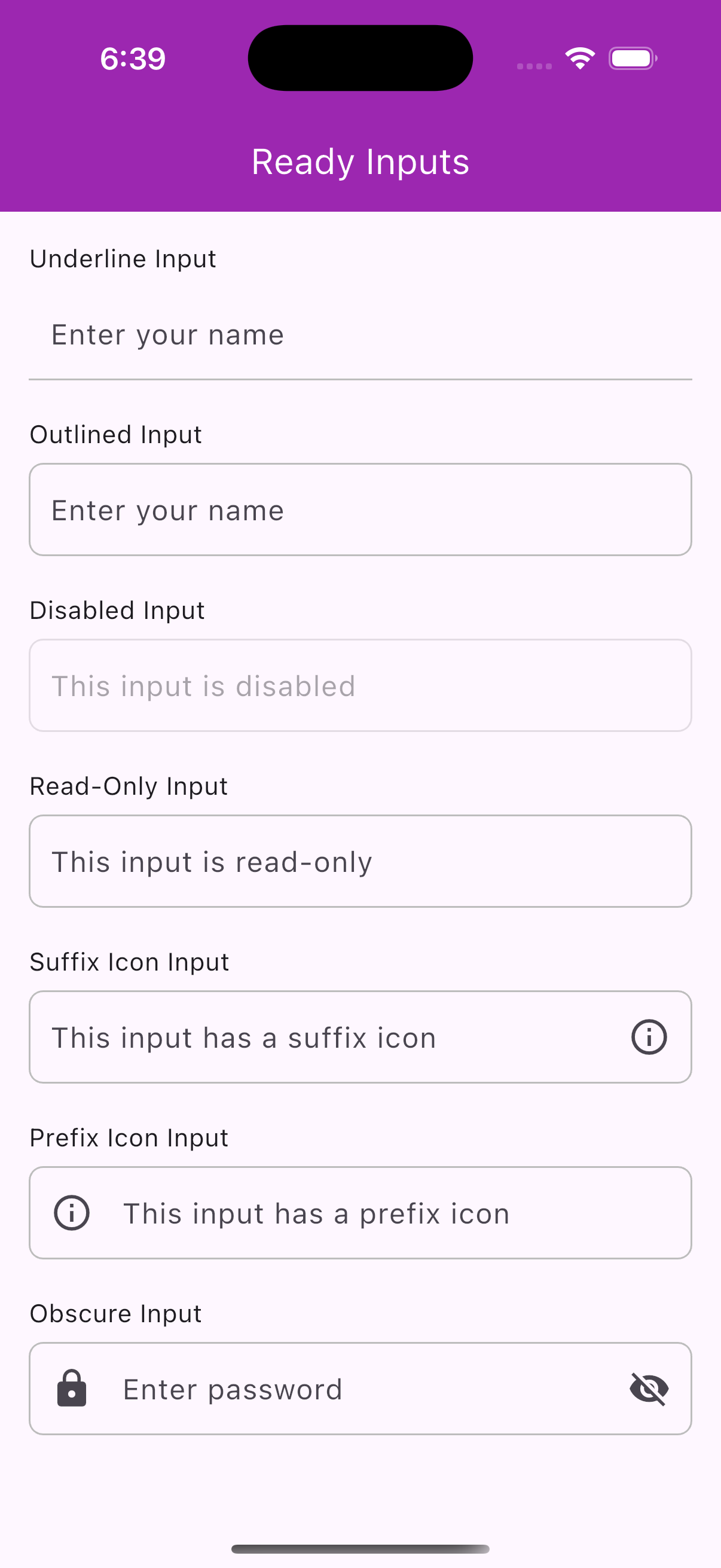 Ready Inputs