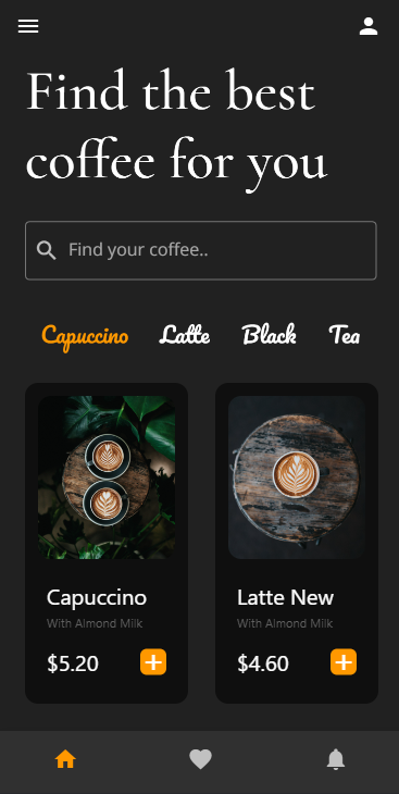 Coffee App UI