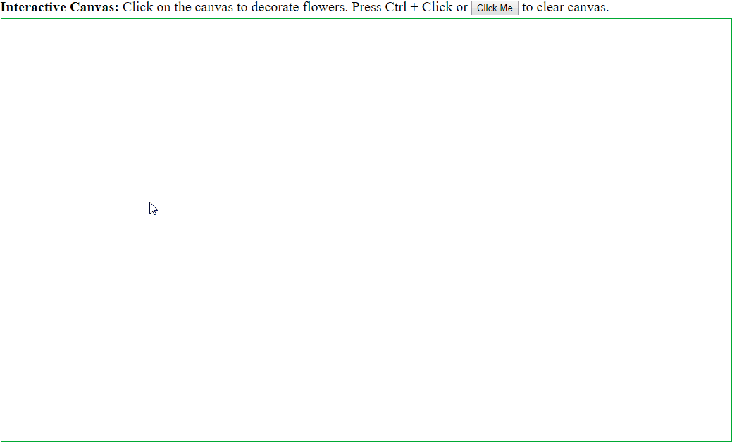 Interactive Canvas with Flowers