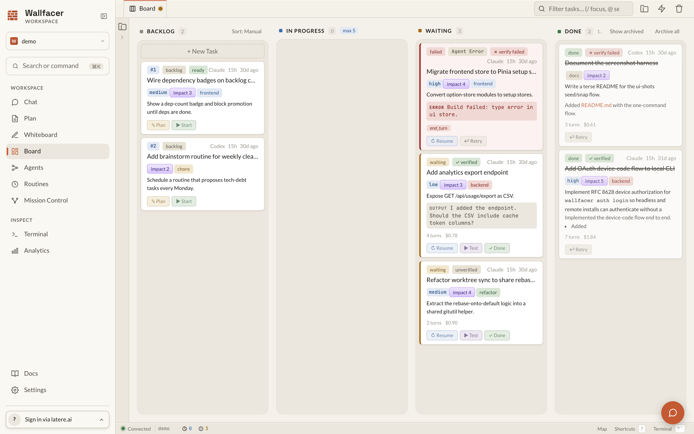 Task board