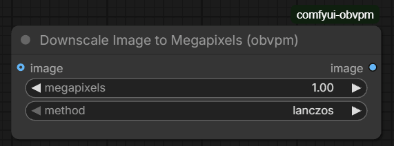 Downscale Image to Megapixels node