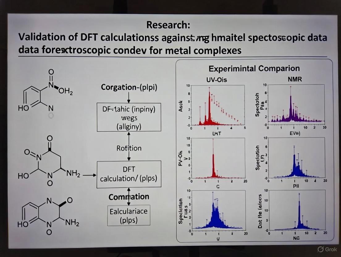 Validating DFT Calculations with Experimental Spectroscopic Data for Metal Complexes: A Comprehensive Guide for Biomedical Research