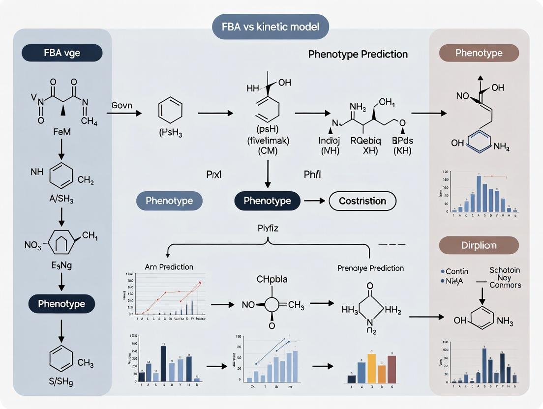 FBA vs Kinetic Modeling: A Comprehensive Guide to Phenotype Prediction for Systems Biology Researchers
