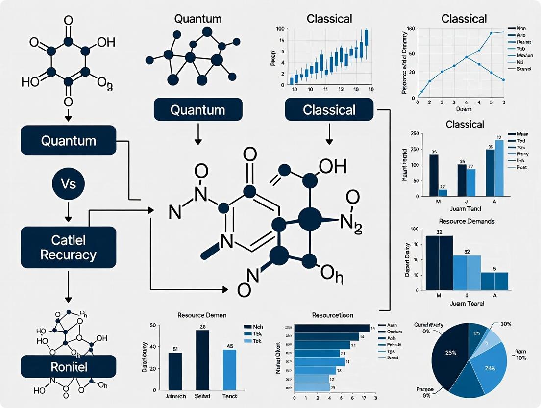 Chemical Accuracy in Drug Discovery: Quantum vs. Classical Computing Resource Requirements Compared