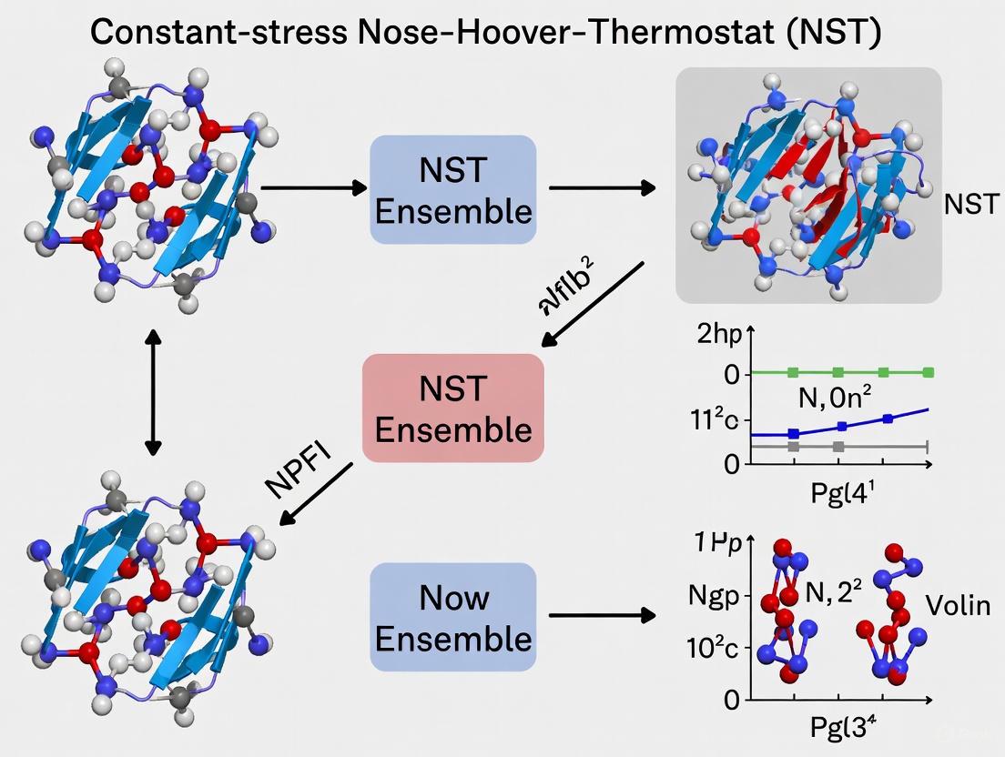 Mastering the Constant-Stress NST Ensemble in MD Simulation: A Guide for Biomedical Researchers