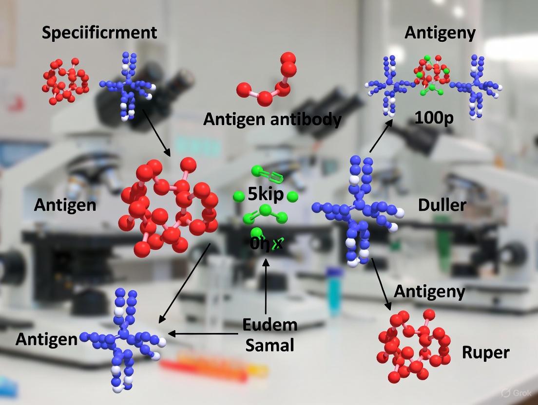 Antigen-Antibody Reaction Specificity: From Molecular Foundations to Research Validation