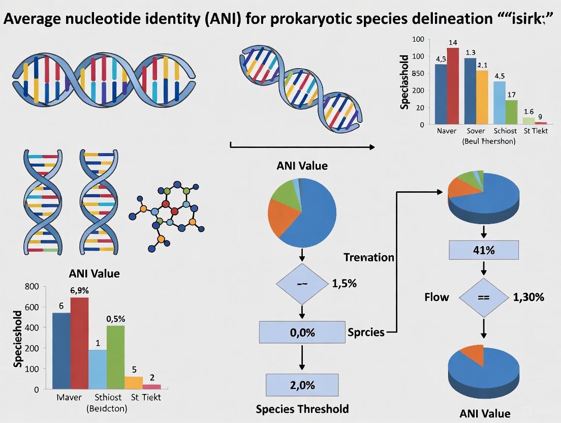 Average Nucleotide Identity (ANI): The Genomic Gold Standard for Prokaryotic Species Delineation in Modern Research