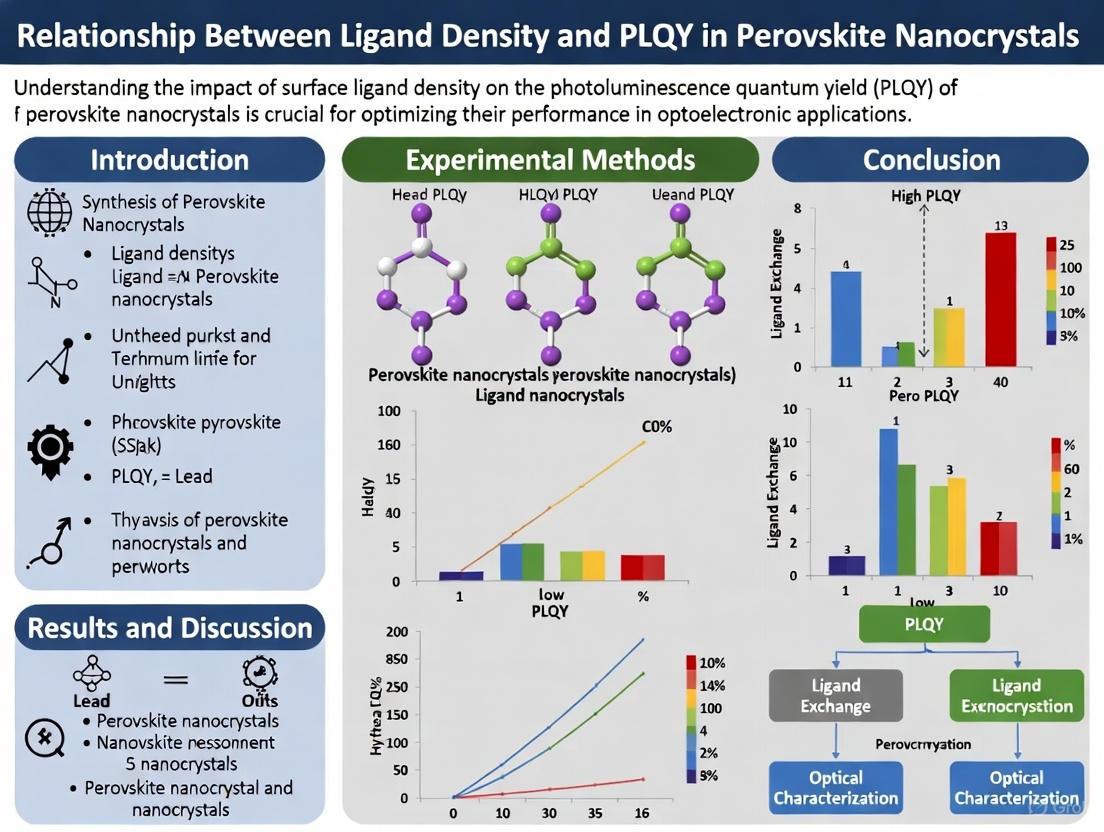Ligand Density and PLQY in Perovskite Nanocrystals: A Guide to Optimization and Biomedical Applications
