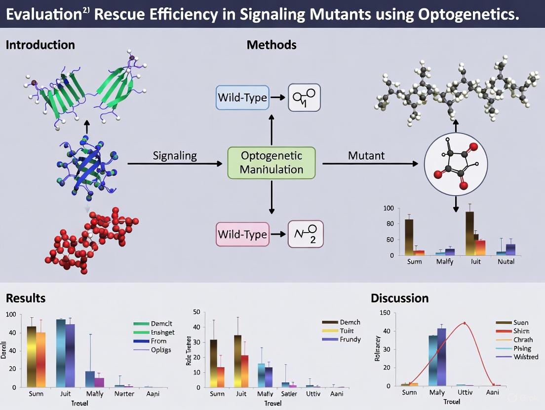 Evaluating Rescue Efficiency in Signaling Mutants: An Optogenetic Framework for Precision Research and Therapy