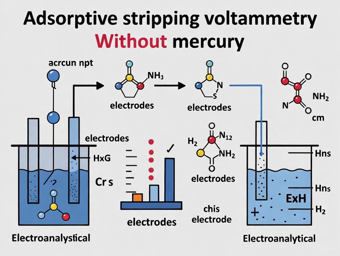 Mercury-Free Adsorptive Stripping Voltammetry: Principles, Electrodes, and Applications in Biomedical Research