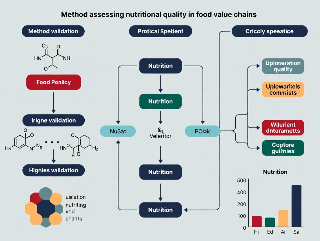 Validating Analytical Methods for Nutritional Quality: A Comprehensive Framework for Food Value Chains and Biomedical Research