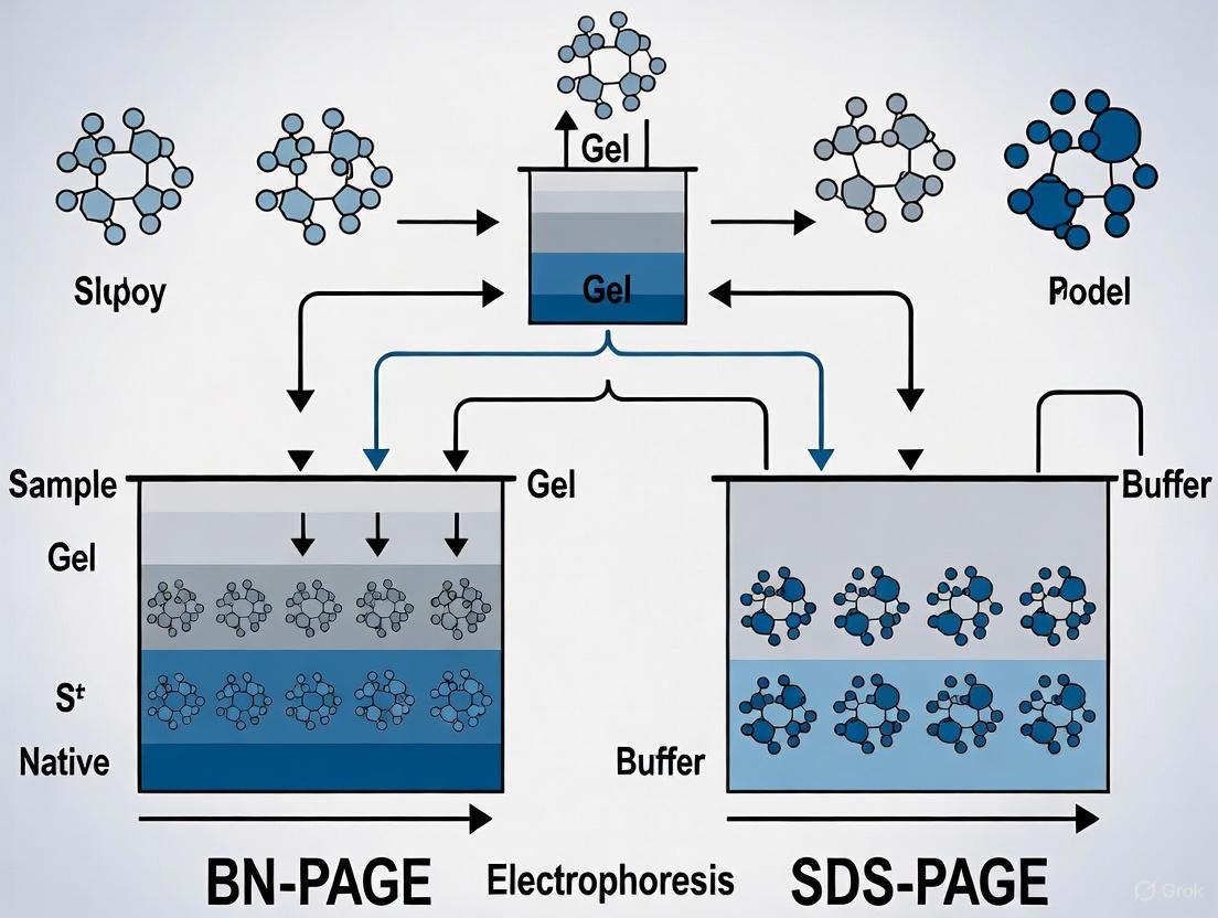 BN-PAGE vs SDS-PAGE: A Comprehensive Guide to Protein Complex Analysis for Biomedical Research