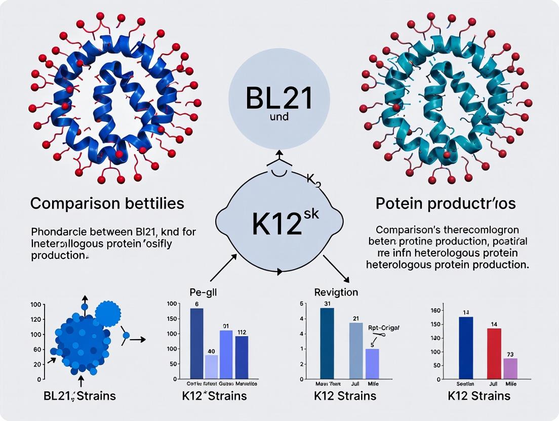 Choosing Your Microbial Workhorse: A Comprehensive Guide to E. coli BL21 vs K12 for Heterologous Protein Production