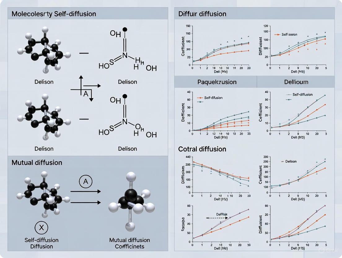 Self-Diffusion vs. Mutual Diffusion: A Comprehensive Guide for Pharmaceutical and Materials Research