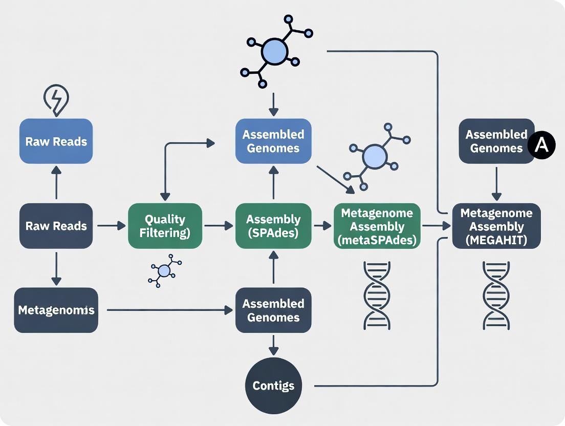 Metagenome Assembly Mastery: A Comparative Guide to SPAdes, metaSPAdes, and MEGAHIT Workflows