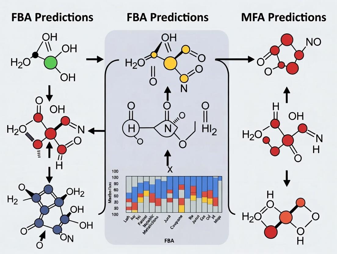 FBA vs MFA: A Comparative Guide to Metabolic Flux Predictions for Research and Drug Development