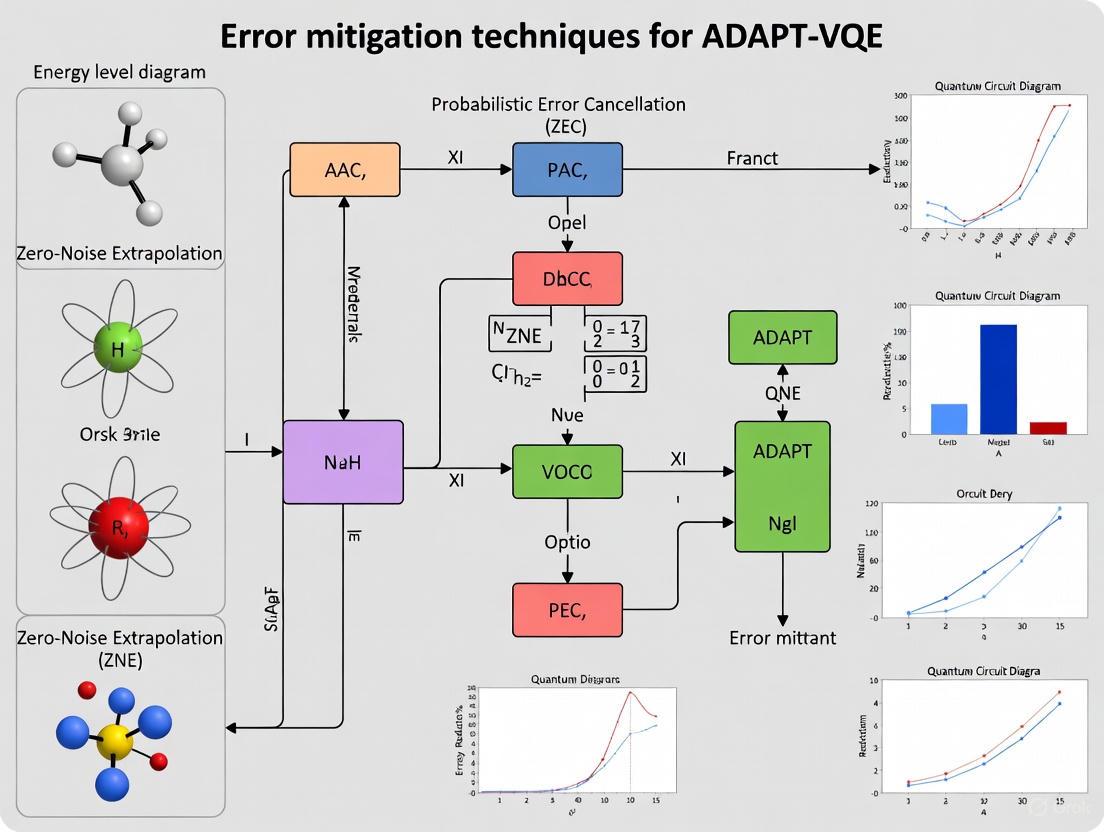 Error Mitigation Techniques for ADAPT-VQE: A 2025 Guide for Quantum Chemistry and Drug Discovery