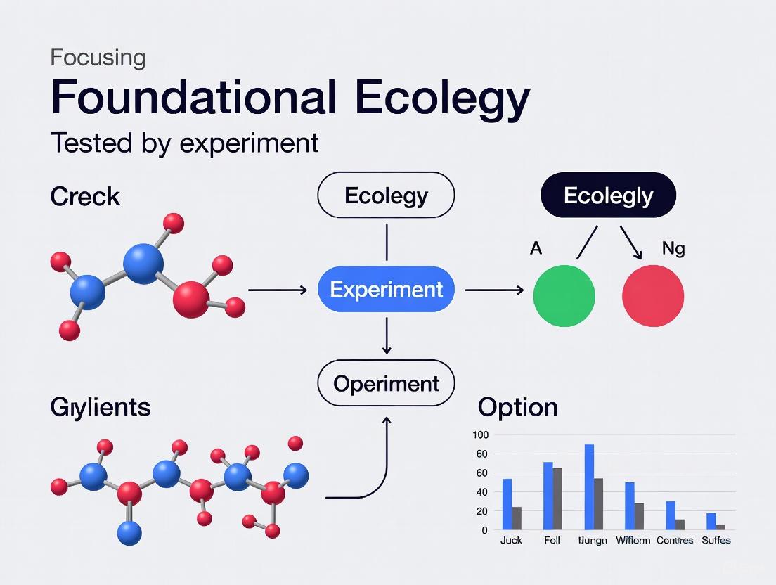 From Theory to Experiment: Validating Foundational Ecology Concepts for Scientific Application