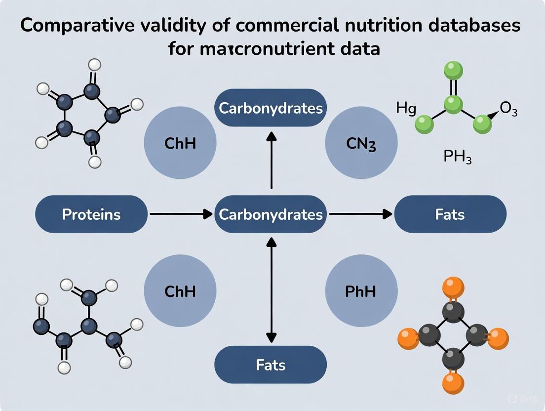Assessing Macronutrient Validity: A Critical Evaluation of Commercial Nutrition Databases for Research and Clinical Applications