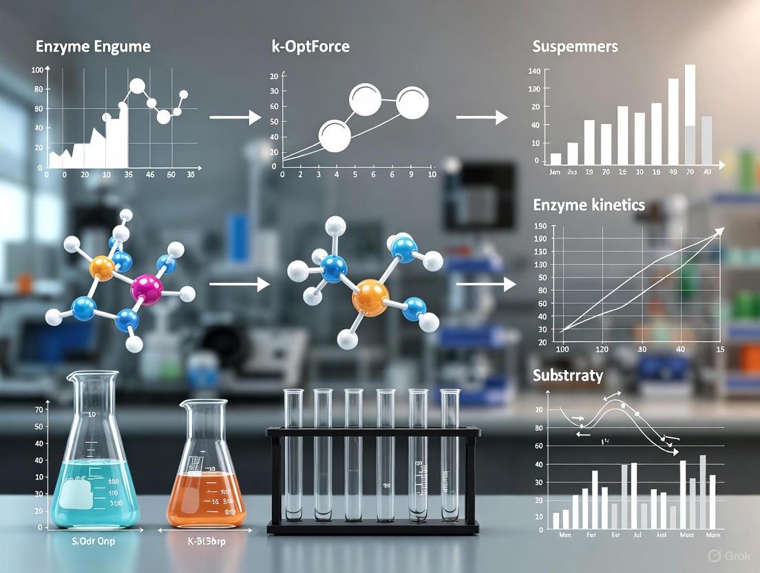 Optimizing Enzyme Catalytic Efficiency with k-OptForce: A Computational Framework for Strain Design and Drug Development