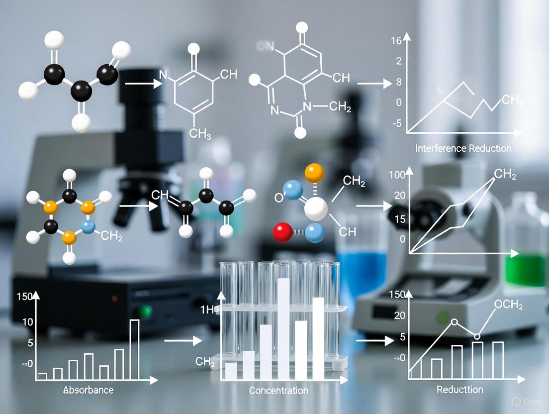 Strategies for Reducing Chemical Interference in Spectrophotometric Analysis: A Guide for Biomedical Researchers
