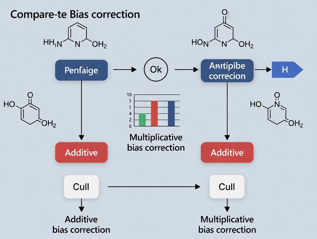 Additive vs. Multiplicative Bias Correction: A Methodological Guide for Biomedical and Clinical Research