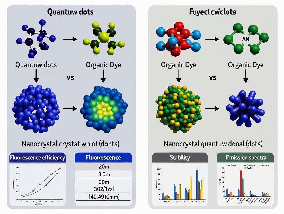 Nanocrystal Quantum Dots vs. Organic Dyes: A Comprehensive Guide for Fluorescence Applications in Biomedicine
