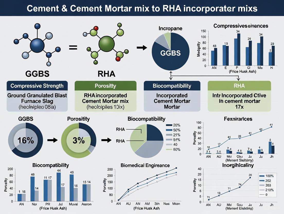 GGBS vs. RHA Cement Mortars: Performance and Potential for Advanced Biomedical Applications