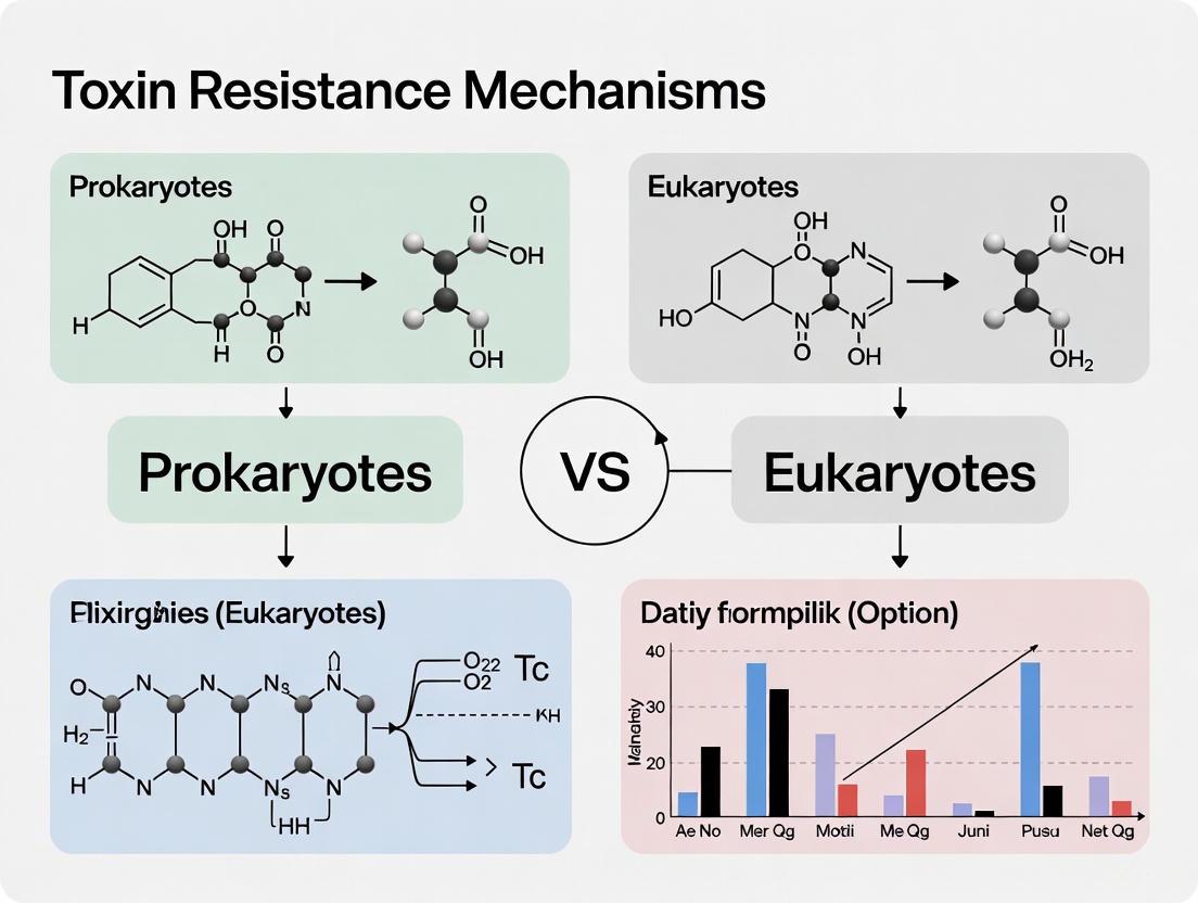 Evolutionary Arms Race: Comparative Mechanisms of Toxin Resistance in Prokaryotes and Eukaryotes